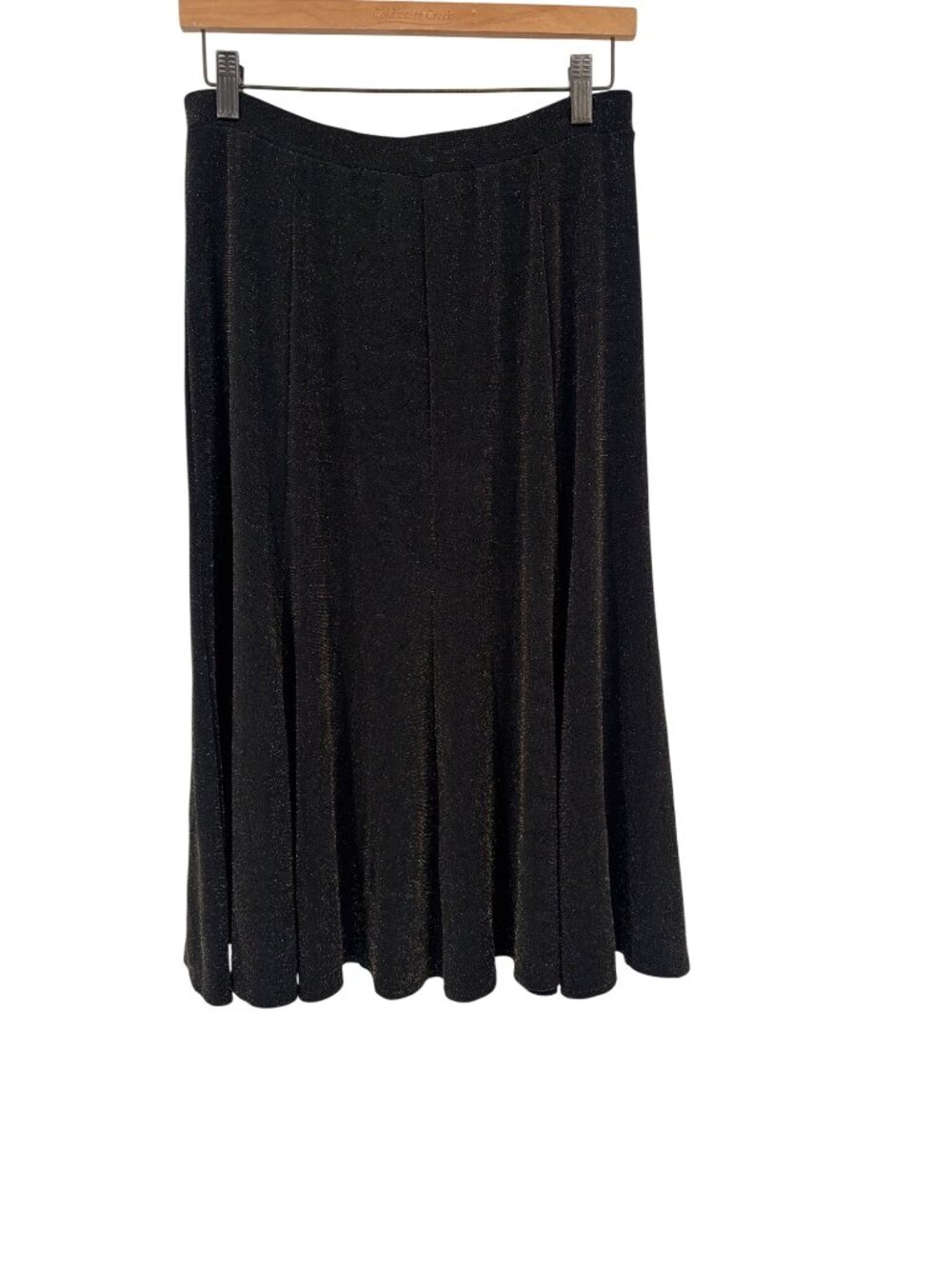 Chicos 2 Travelers  Shimmer Midi Skirt Size large Acetate Blend - Picture 2 of 3
